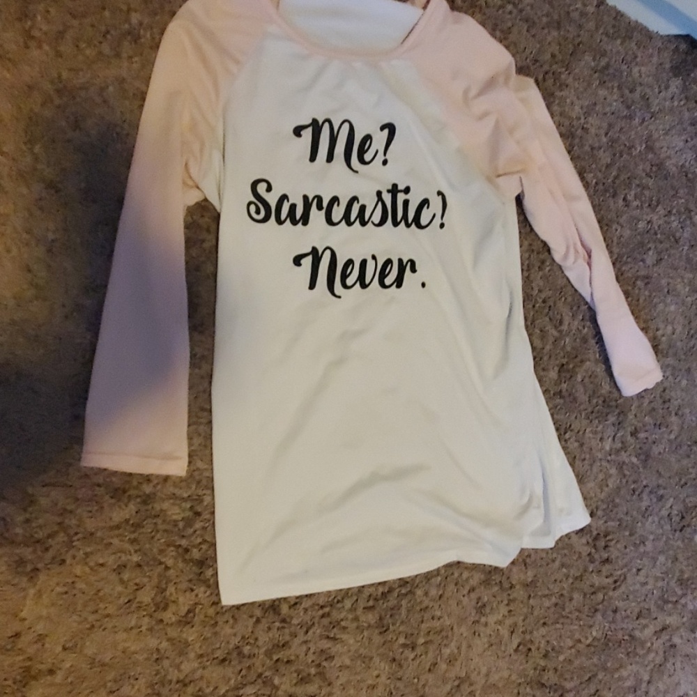 Sarcastic pink baseball shirt